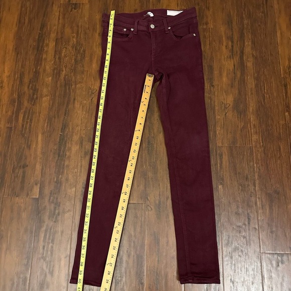 RAG & BONE Mid Rise Skinny Jeans in Port Red - Picture 11 of 12